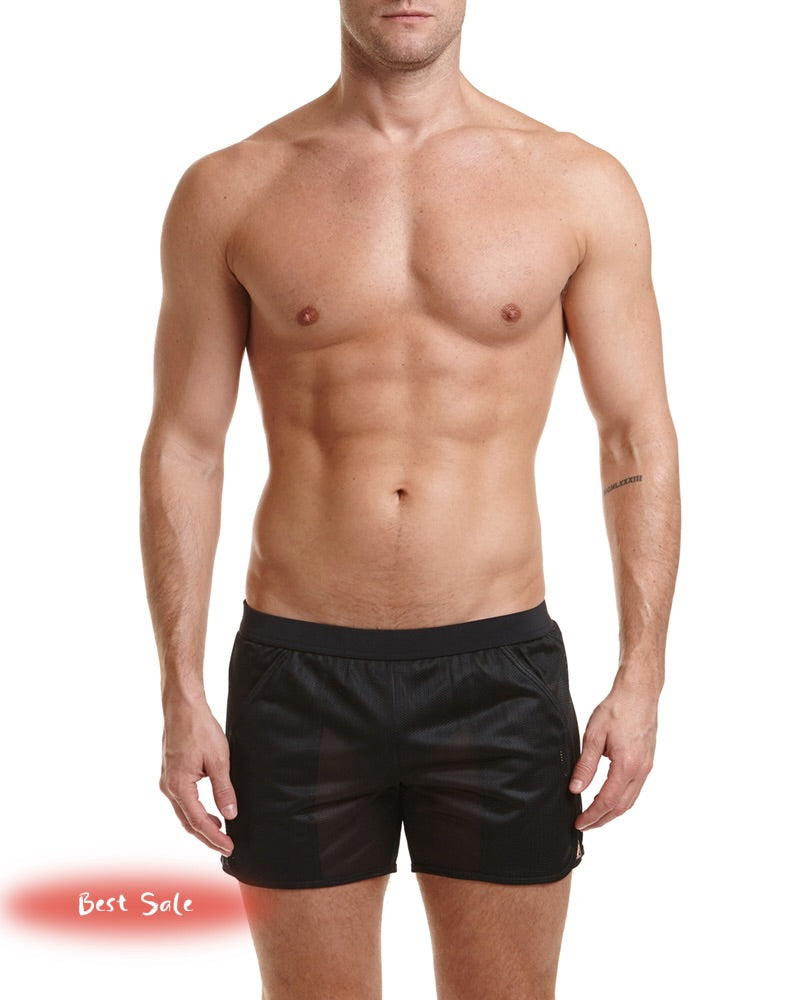Best Seller - Black HUGH - 4 Inch Mesh Short