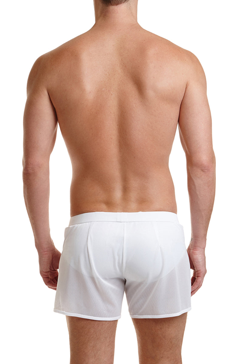Best Seller - White HUGH - 4 Inch Mesh Short