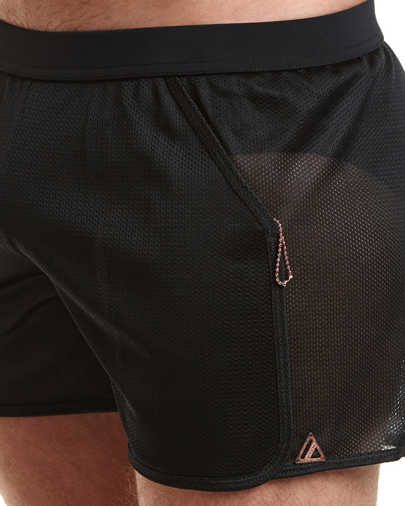 Best Seller - Black HUGH - 4 Inch Mesh Short