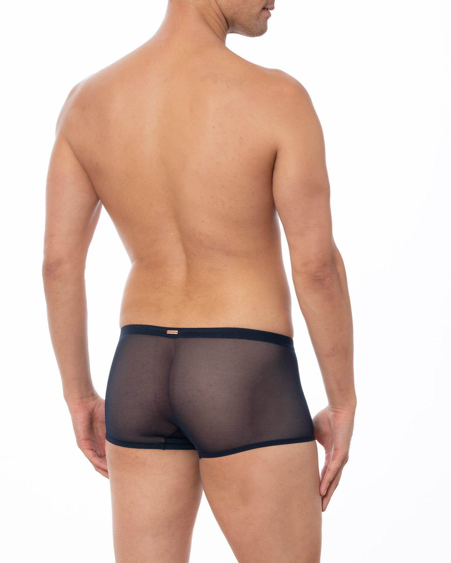 Navy Sheer Mesh Boxer Brief