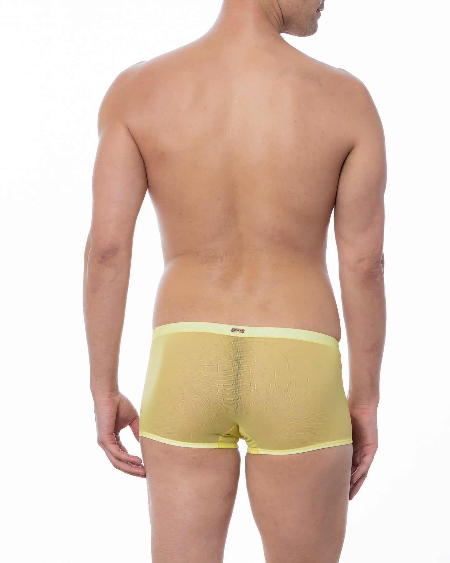 Lemon Yellow Sheer Mesh Boxer Brief