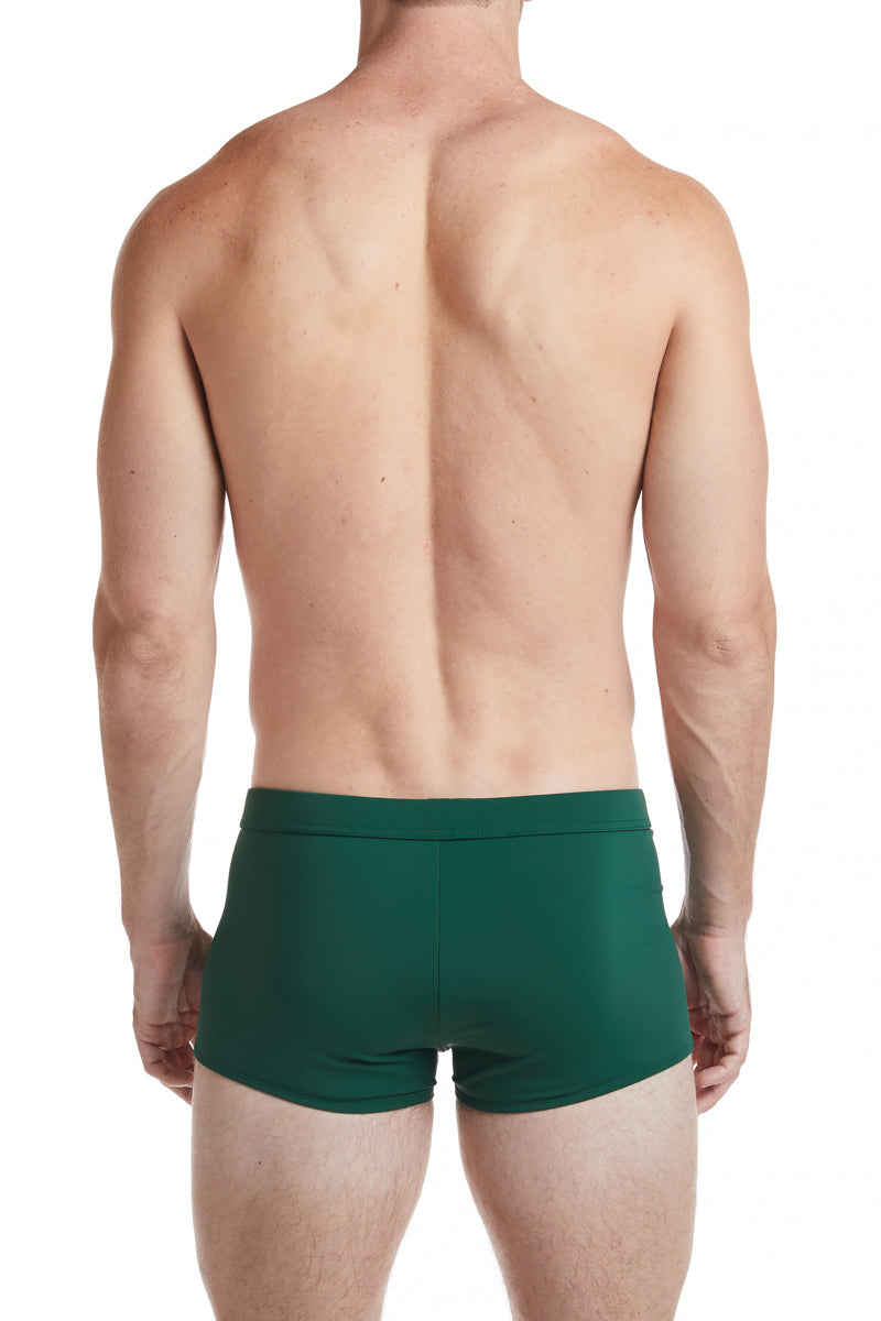 Best Seller - SOLID Green - LANGSTON Square Cut Swim Brief