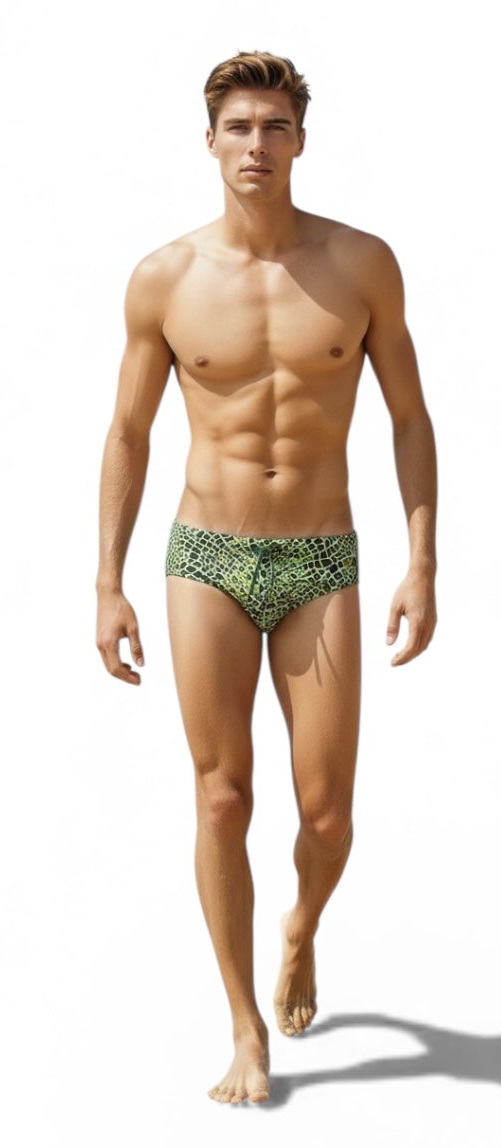 COLYN Low Rise Bikini Swim Brief —Moss Mosaic