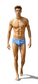 Lachlan Low Rise Swim Brief - Ocean Azure l Pink Trim