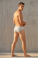 COLIN Low Rise Bikini Swim Brief - Silver Geometric l Amade Swim