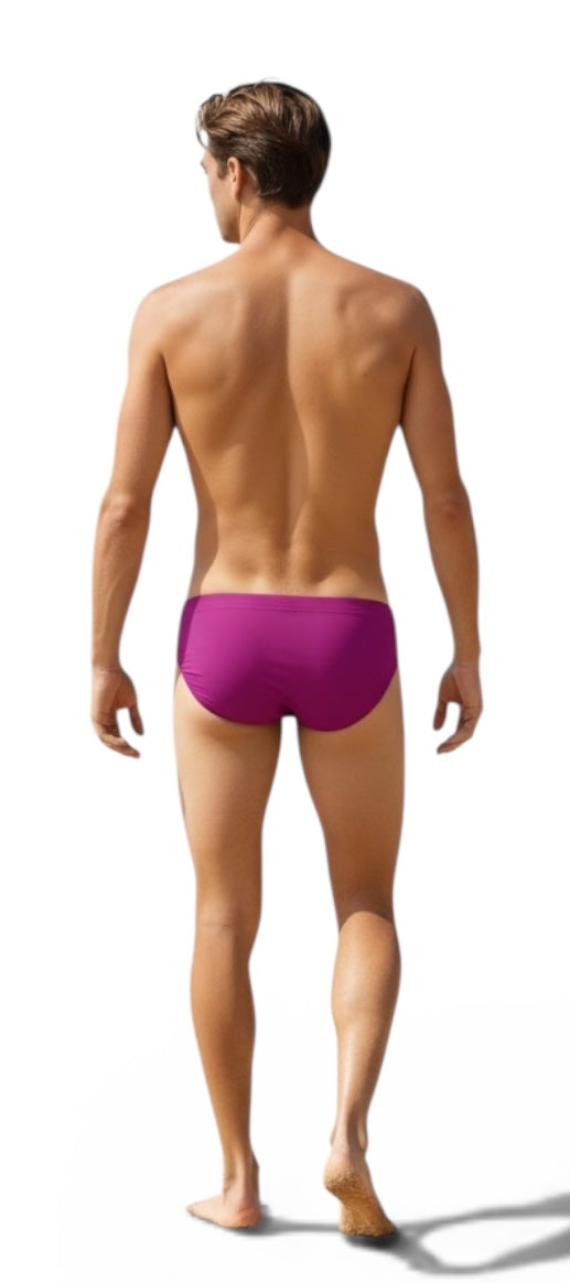 COLIN Low Rise Bikini Swim Brief —Magenta Glow