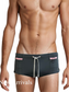 Grey - LACHLAN Low Rise Swim Brief with Pink Trim