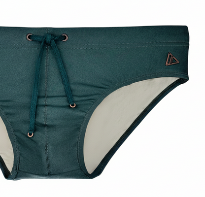 COLIN Low Rise Bikini Swim Brief —Olive  Alloy