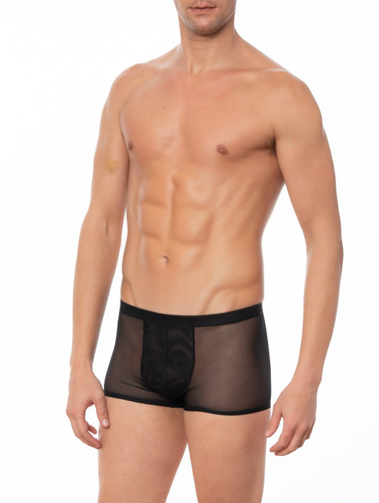 Black - GRANT Sheer Mesh Boxer Brief