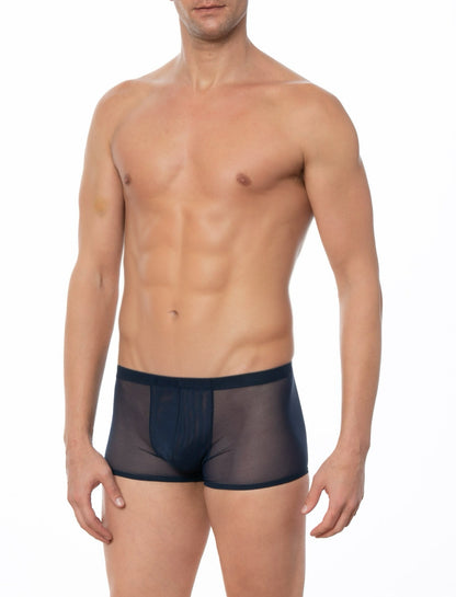 Navy - GRANT Sheer Mesh Boxer Brief