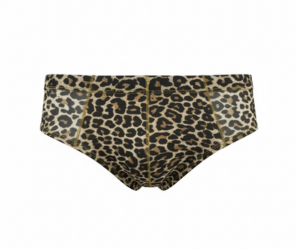 Leopard Print JASPER Sheer Mesh Bikini Brief | Men’s Underwear