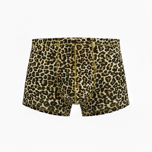 Leopard Print - GRANT Sheer Mesh Boxer Brief