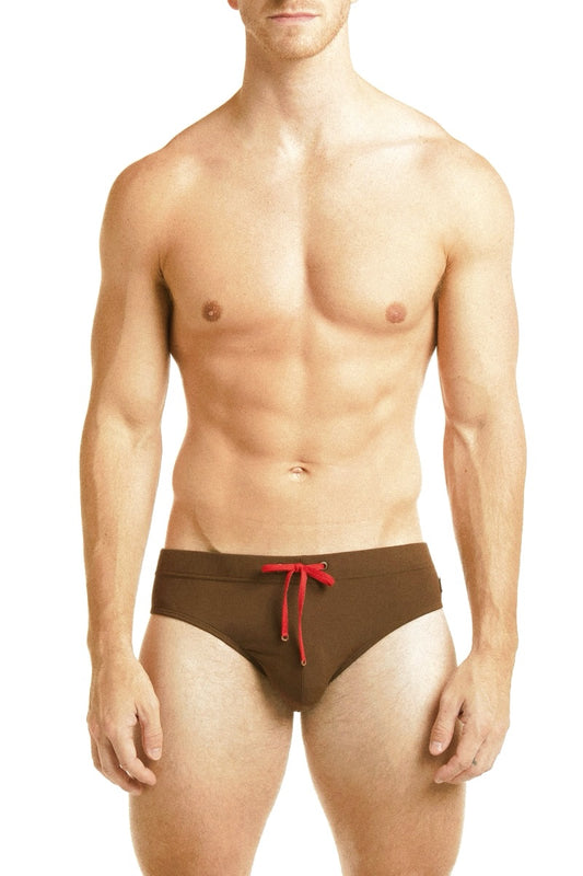 Solid Coffee - COLIN Low Rise Bikini Swim Brief