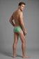 COLIN Low Rise Bikini Swim Brief - Green  Houndstooth l Amade Swim