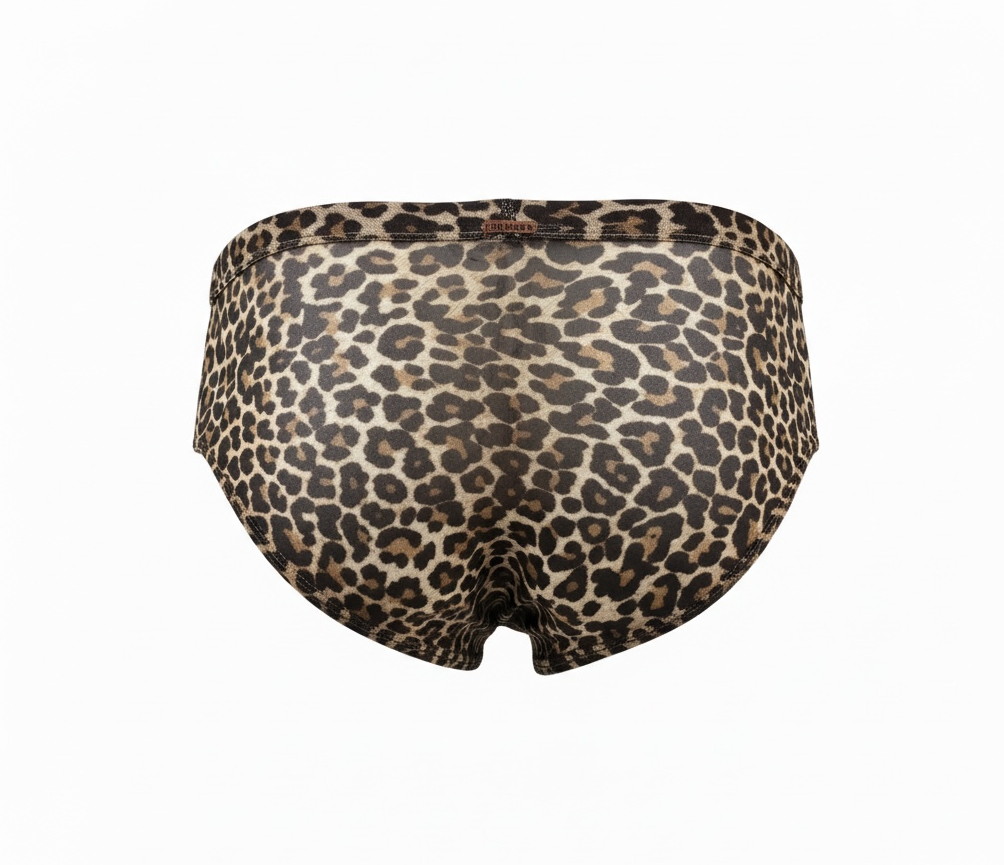 Leopard Print - Low Rise JASPER Sheer Mesh Bikini Brief