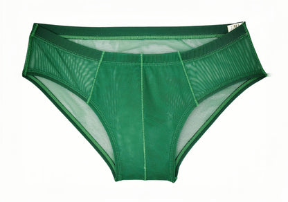 JASPER Green Sheer Mesh Bikini Brief | Amade Swim
