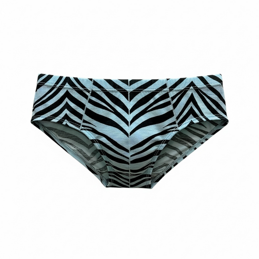 Zebra Print - Low Rise JASPER Sheer Mesh Bikini Brief