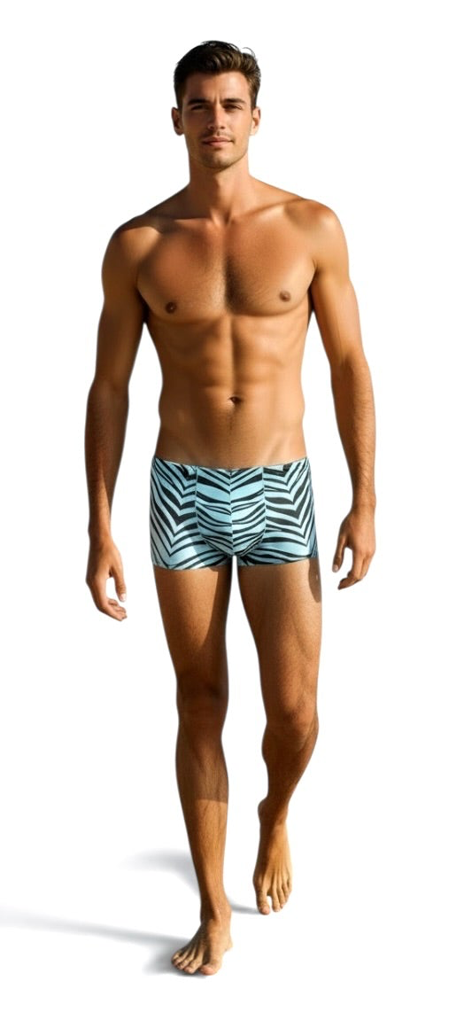 Zebra Print - GRANT Sheer Mesh Boxer Brief