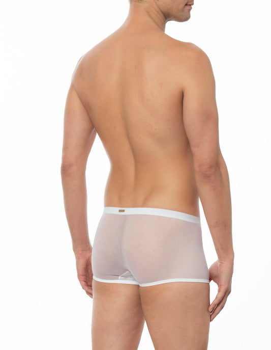 White - GRANT Sheer Mesh Boxer Brief