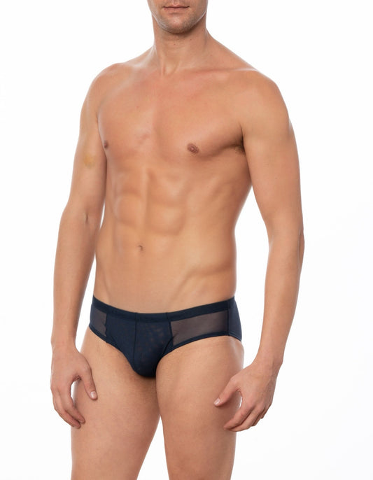 Navy JASPER - Sheer Mesh Bikini Brief
