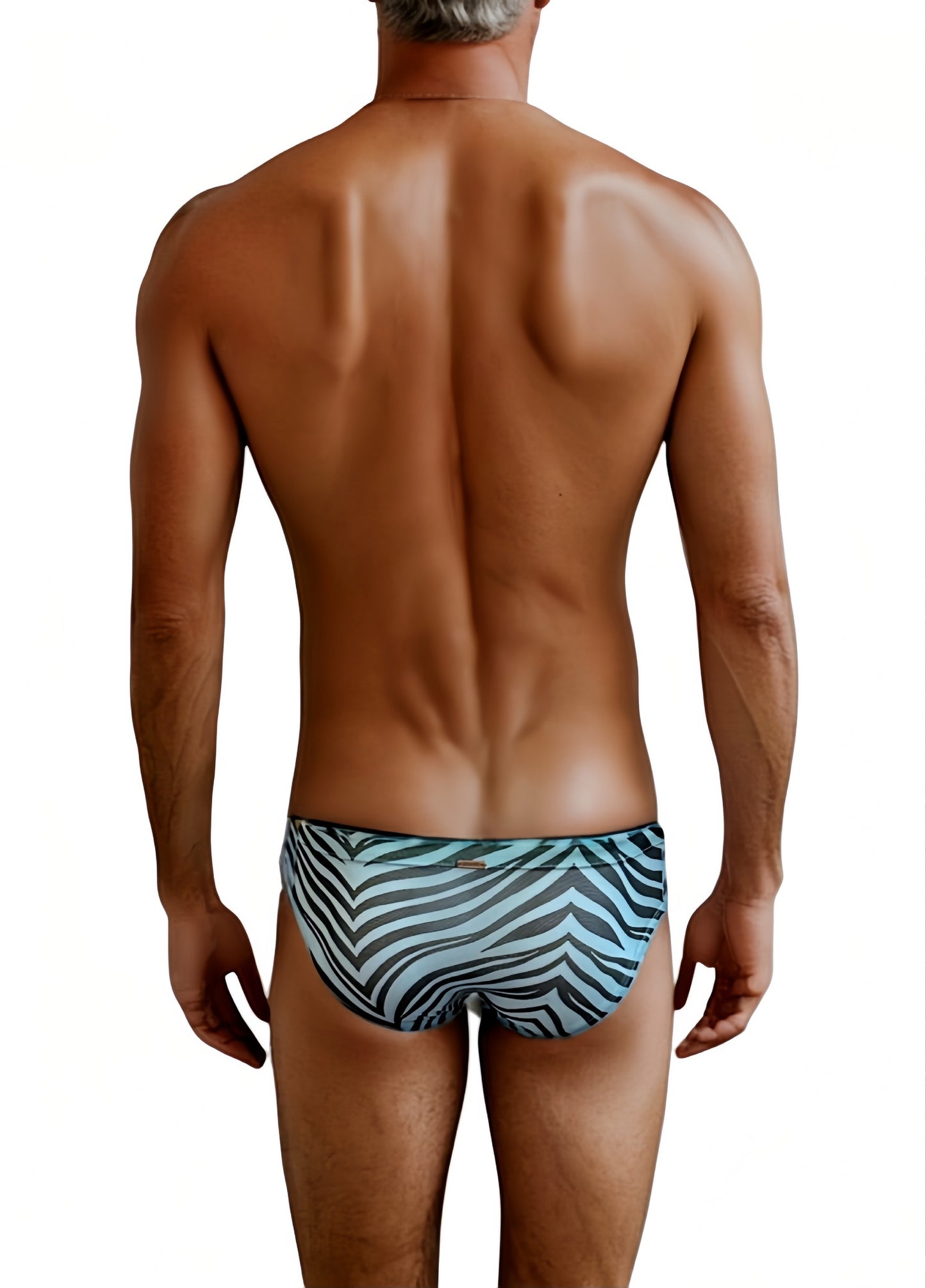 Zebra Print - Low Rise JASPER Sheer Mesh Bikini Brief