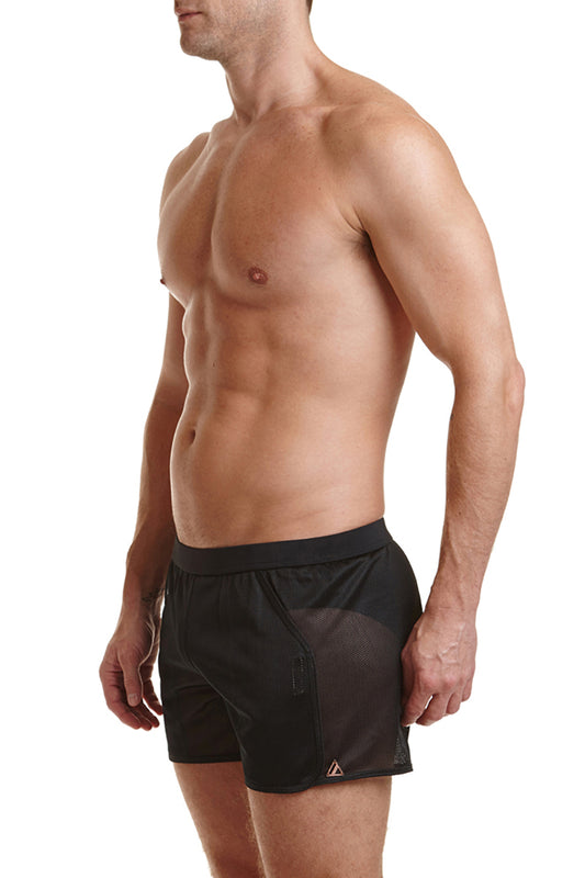 Black HUGH - 4 Inch Mesh Short