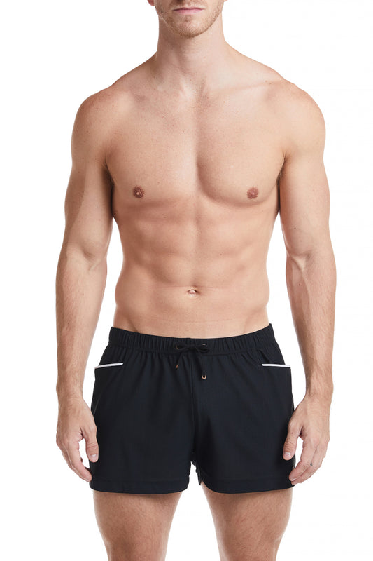 Black - EMMETT Sheer Mesh Board Short