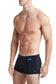Black - LANGSTON Square Cut Swim Brief with Cobalt Trim