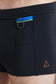 Black - LANGSTON Square Cut Swim Brief with Cobalt Trim