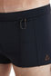 Solid Black Square Cut Swim Brief