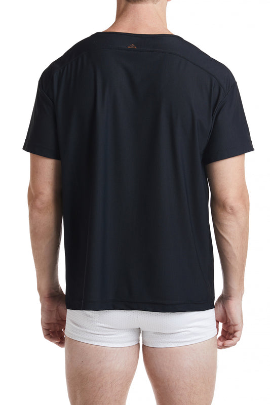 ANDER - Black Sheer Mesh Sport T-Shirt