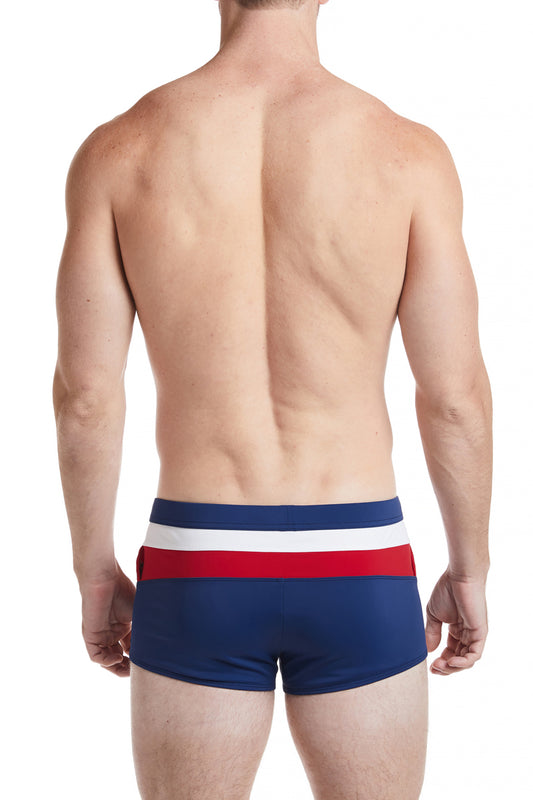 Navy Color Block - EVANDER Square Cut Swim Brief