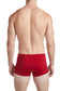 Red Athletic Mesh Square Cut Swim Brief