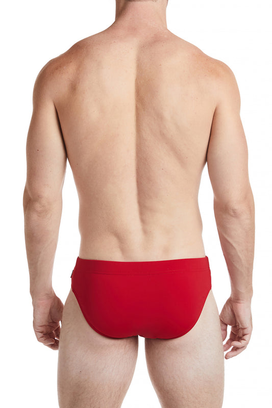 Solid Red - COLIN Low Rise Bikini Swim Brief
