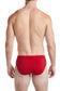 Red Bikini Swim Brief with Cobalt Trim