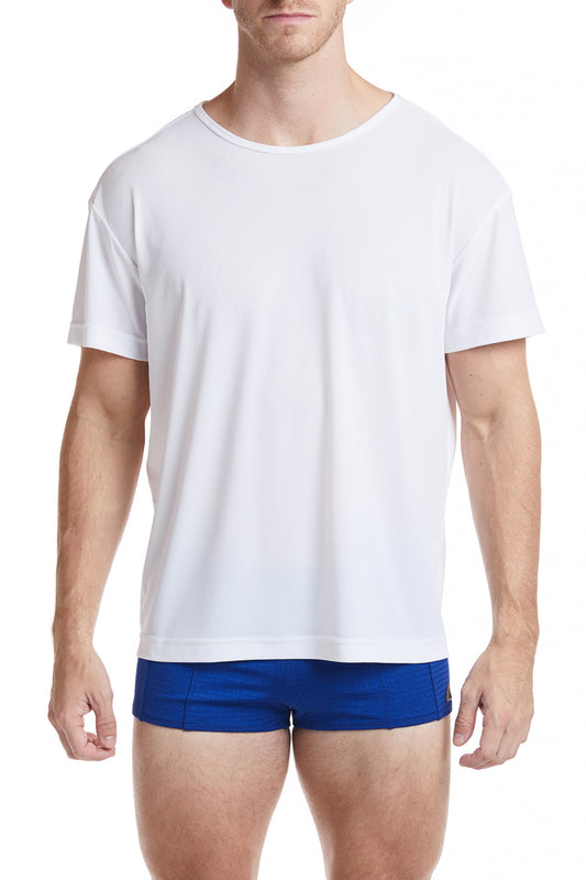 ANDER - White Sheer Mesh Sport T-Shirt