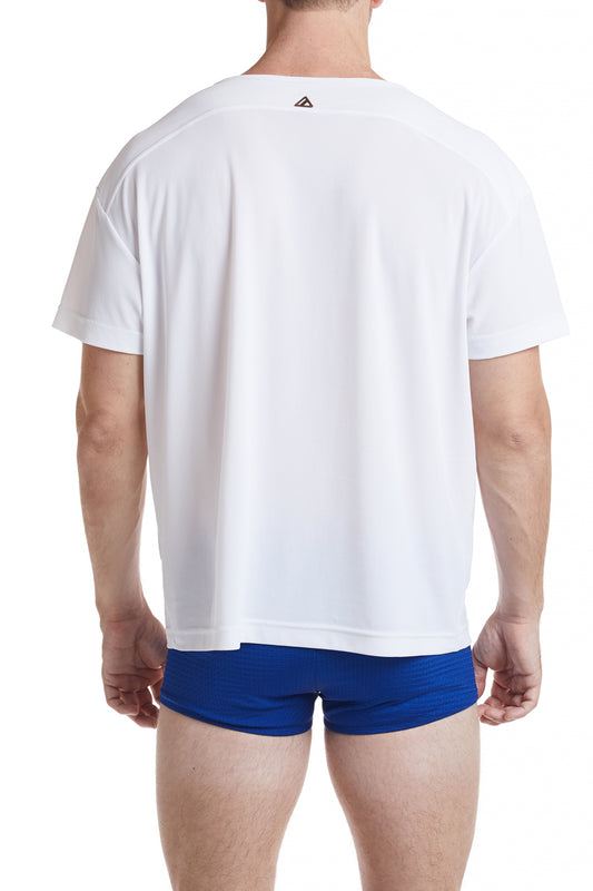 ANDER - White Sheer Mesh Sport T-Shirt