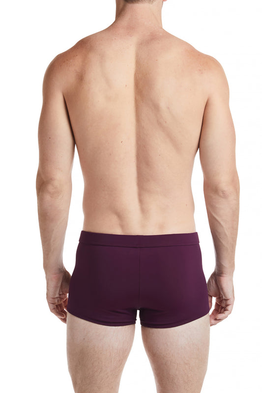 LANGSTON SOLID - Merlot Square Cut Swim Brief